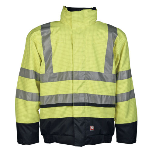 9495 WADDINGTON, PILOTJACKET, SIGN FR AST, NAVY/FLUORESCENT YELLOW + LOGO'S SIEMENS