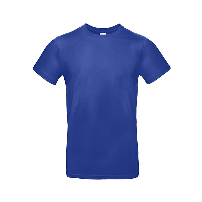 T-SHIRT #E190, COBALT ('ROYAL'), COTTON, B&C + LOGOS MOBIX