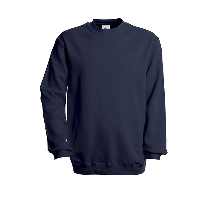 SET IN, SWEATSHIRT, NAVY, COTTON/POLYESTER, B&C + LOGOS MOBIX