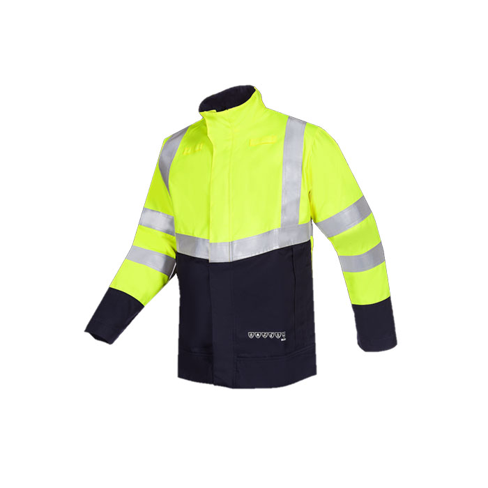 059V LOBAU BLOUSON, FLUO YELLOW/NAVY, FR-AST-ARC - SIOEN + LOGOS MOBIX