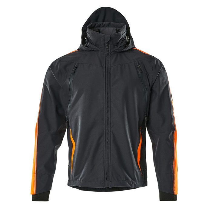 GRANDIA, JACKET, DARK NAVY/FLUO-ORANGE + LOGOS KBS