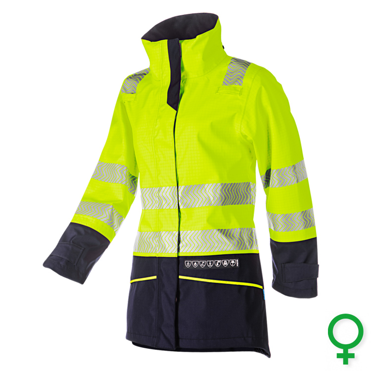 7331 VASKI LADIES HI-VIS PARKA FR/AST WITH DEME LOGOS