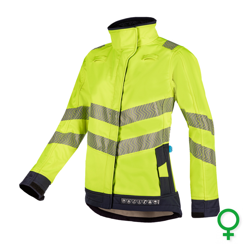 7332 HEIKA DAMES SOFTSHELL FR/AST/ARC MET LOGO'S DEME