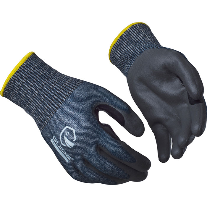 3303 CUT RESISTANT GLOVE, CATEGORY C, ENVI POLYMER COATED PALM, BLUE - GUIDE